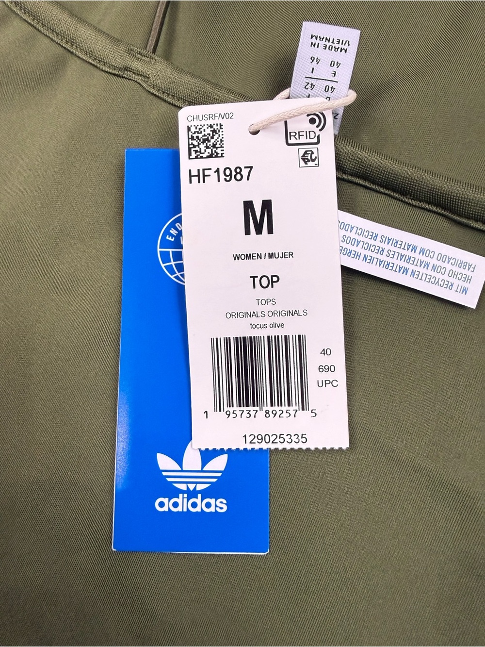 Adidas Olive Crop Top - Picture 10 of 13